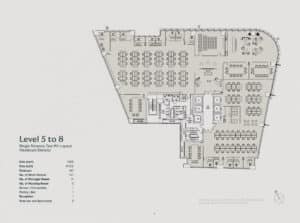 Visioncrest Orchard Level 5 to 8 Single Tenancy Test Fit Layout Maximum Density